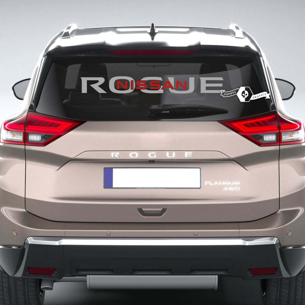 Rear Window Decal for Nissan Rogue Vinyl Sticker Graphic 2 Colors
