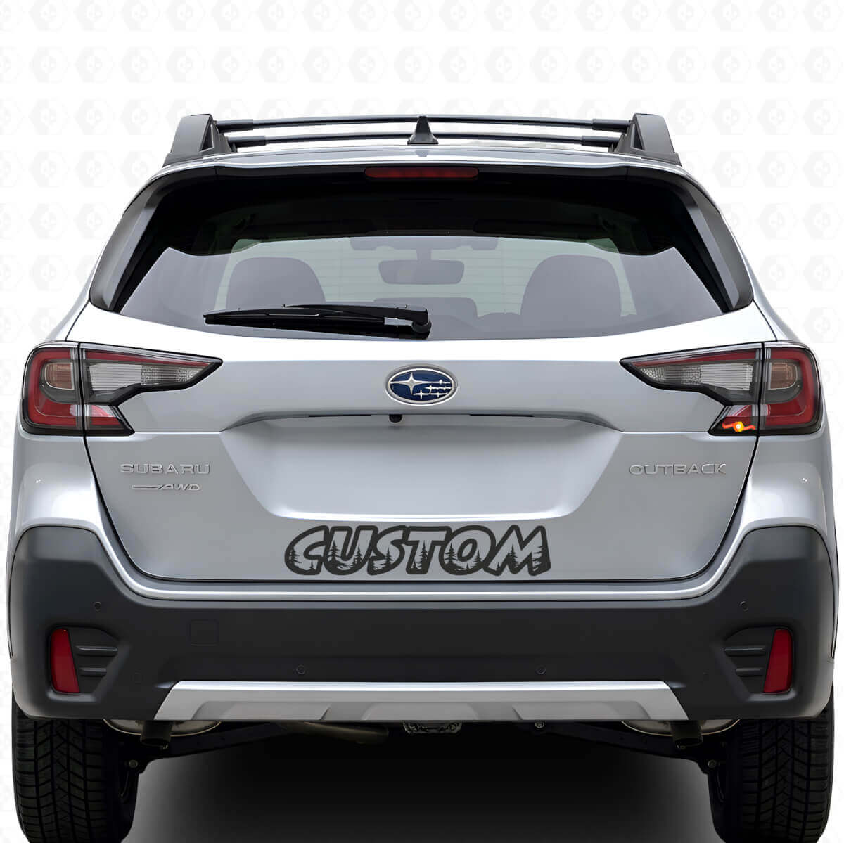 Forest Style Custom Text Trunk Door Vinyl Decal for Suba Outback