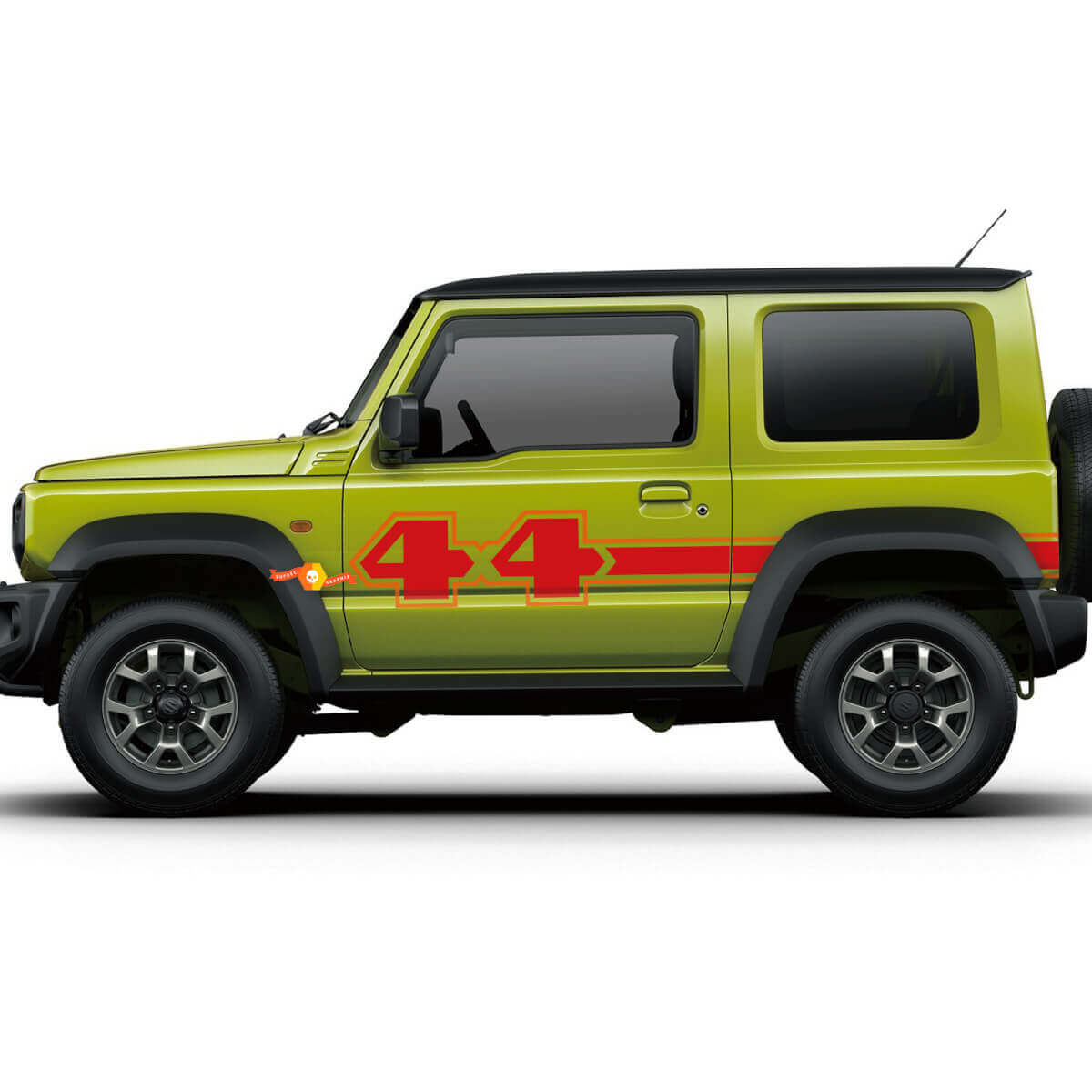 2X Suzuki JIMNY 4x4 Colour Stripes Side Doors decal sticker graphics
