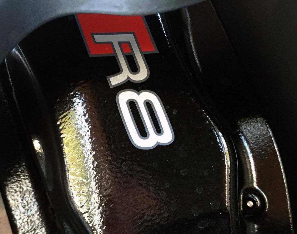 R8 Logo Brake Caliper Vinyl Decal Kit for Audi TT A3 A4 S3 Q5 S-line