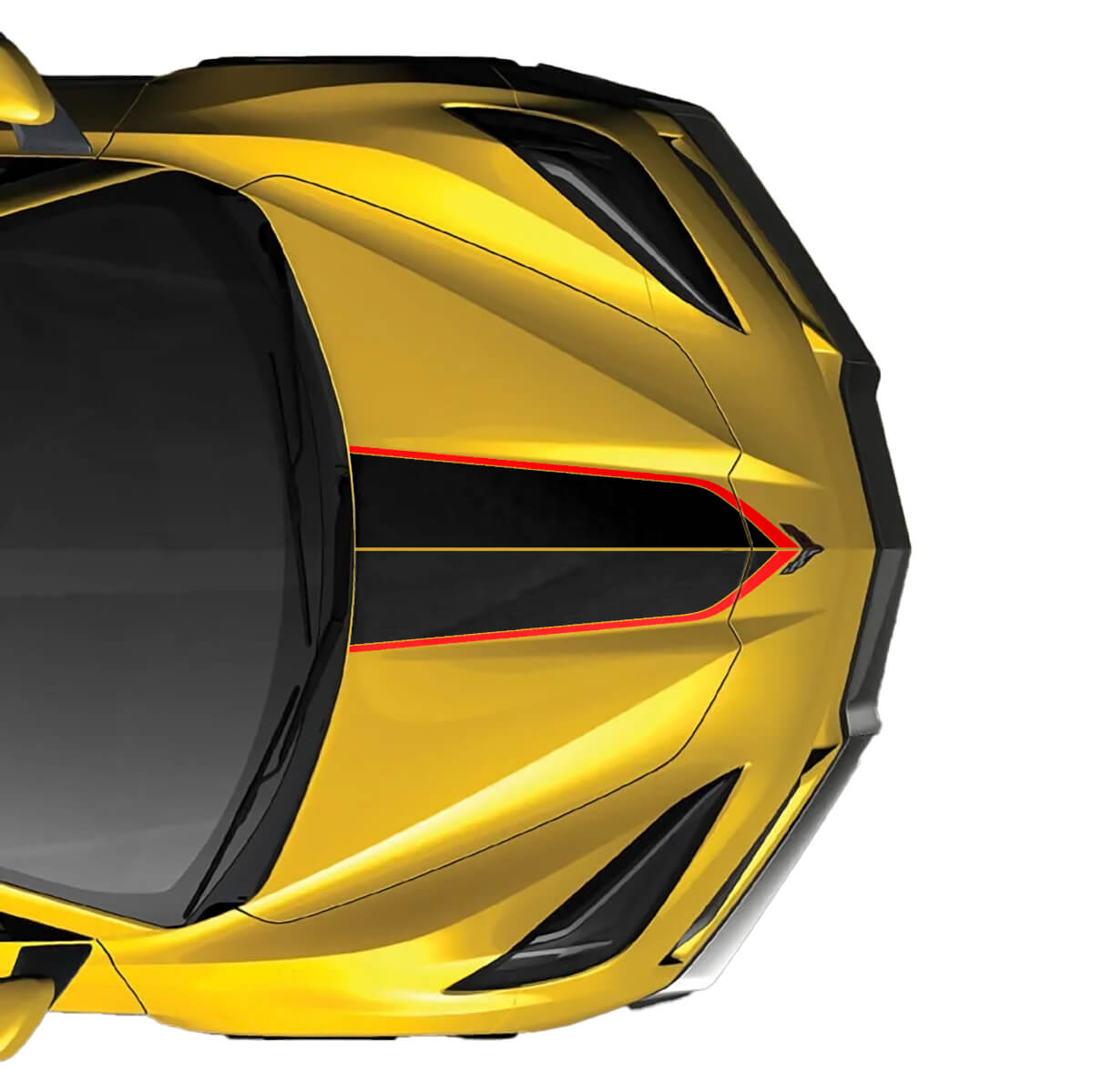 Chevy Chevrolet Corvette C8 Jake Racing Punisher Hood Vinyl Decal Sticker
