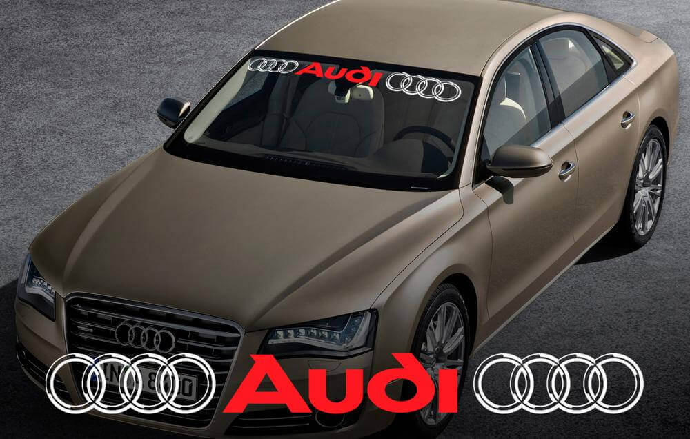 AUDI windshield window front decal #3 sticker for A4 A5 A6 A8 S4 S5 S8 Q5 Q7 TT RS 4 RS8

