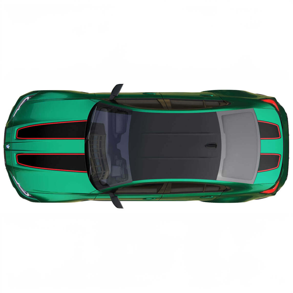 Hood and Trunk CS CSL style with outline stripe for BMW M4 M3 G82 G83 M Performance vinyl decal sticker
