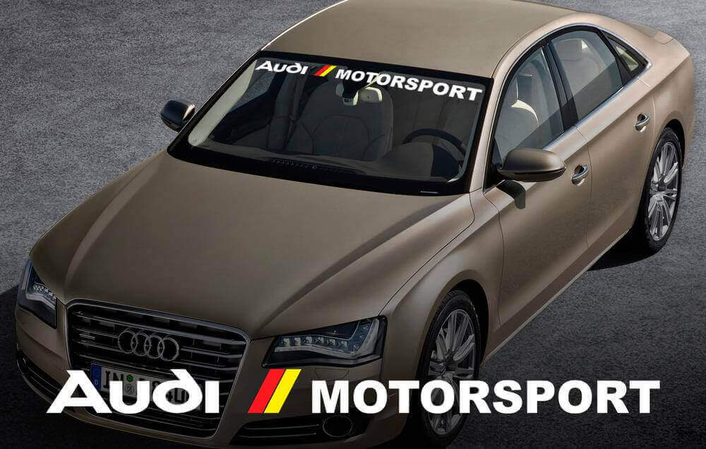 Audi Motorsport Style Windshield Banner Vinyl Decal for Audi 