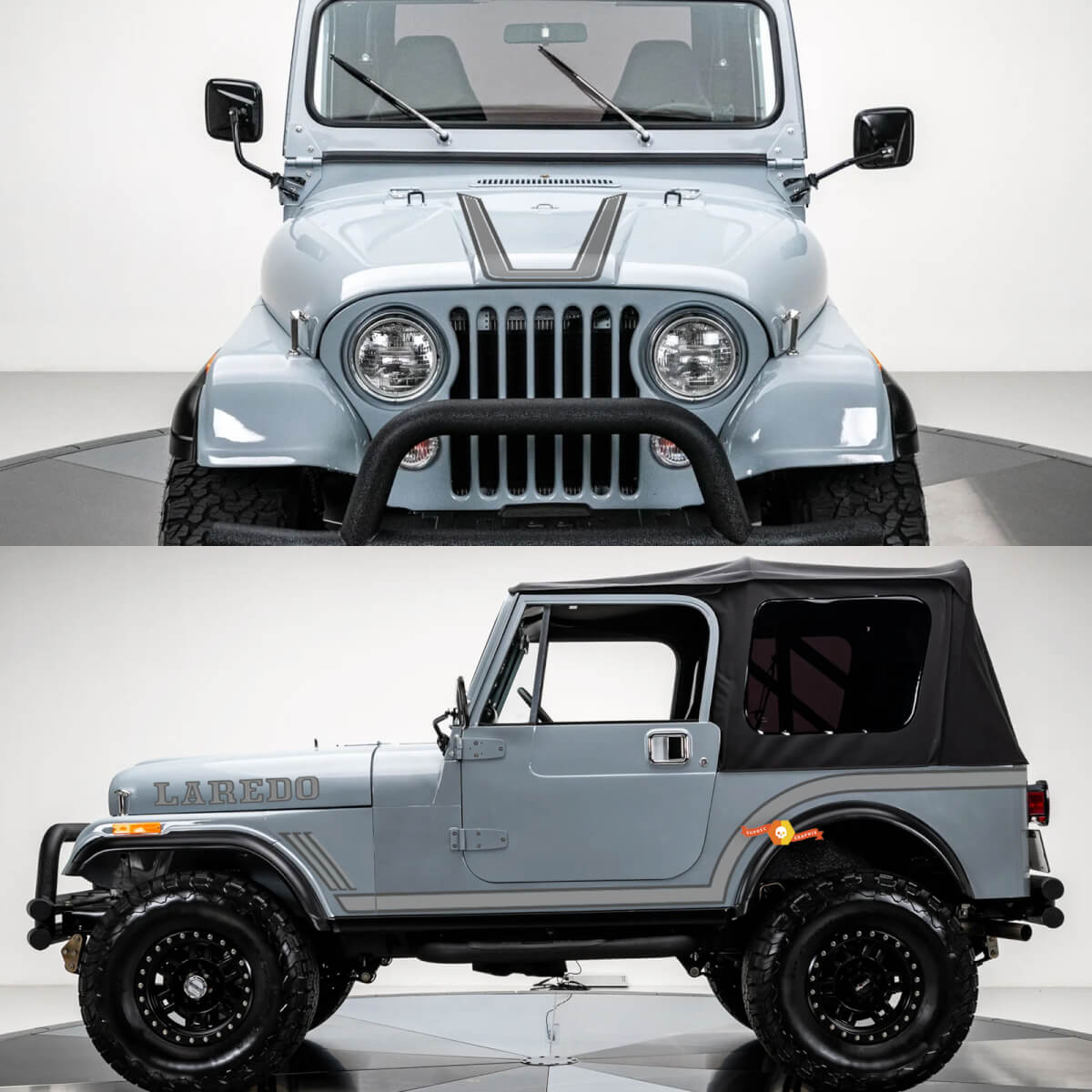 LAREDO Jeep Wrangler Rubicon cj7 1986 Graphics KIT Vinyl Decals Stickers
