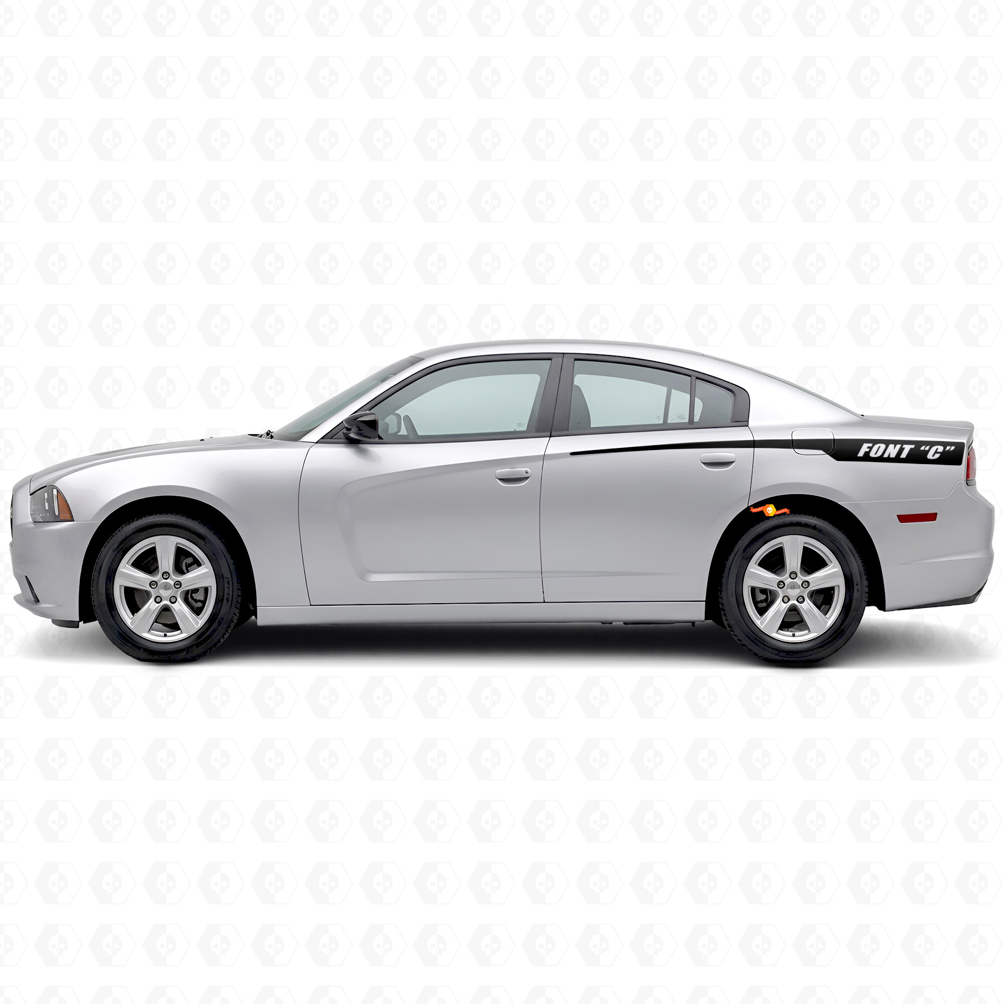 Custom Accent Stripes Side Vinyl Decal Sticker for Dodge Charger 2011-2014