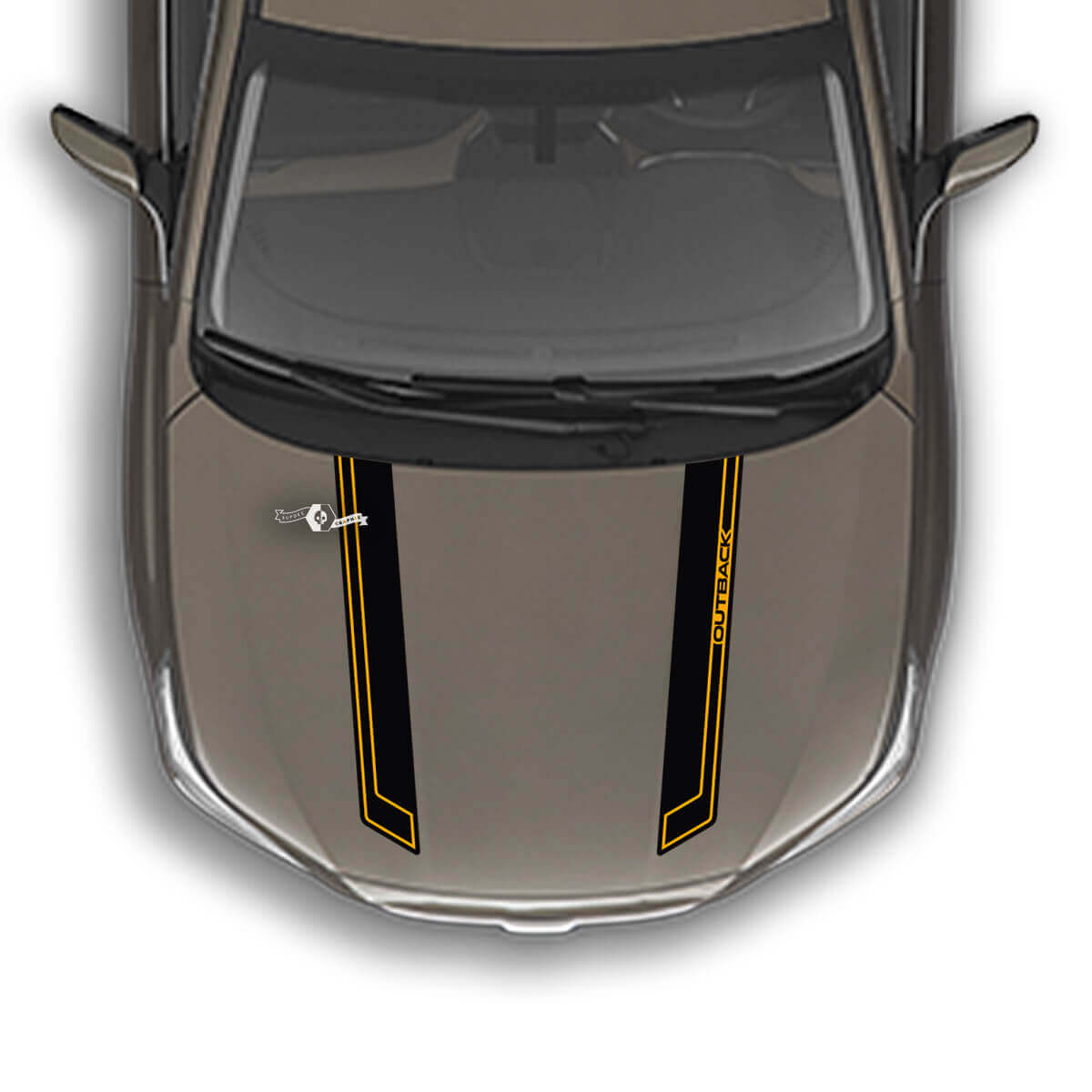 Double Pin Stripe Bonnet Vinyl Decal Sticker 2 for Subaru Outback