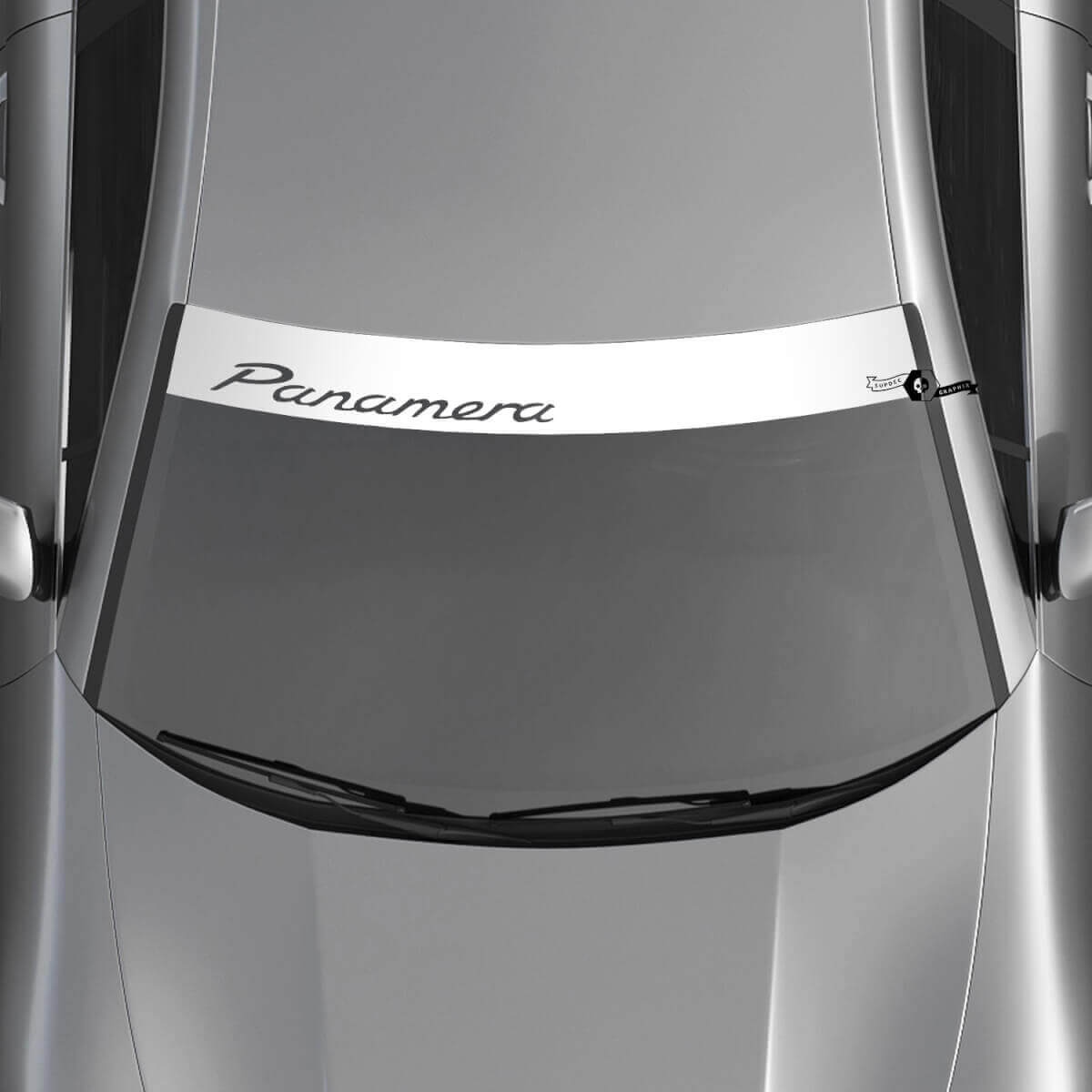 Panamera Letter Line Windscreen with Background Stripe Decal Sticker For Porsche Panamera