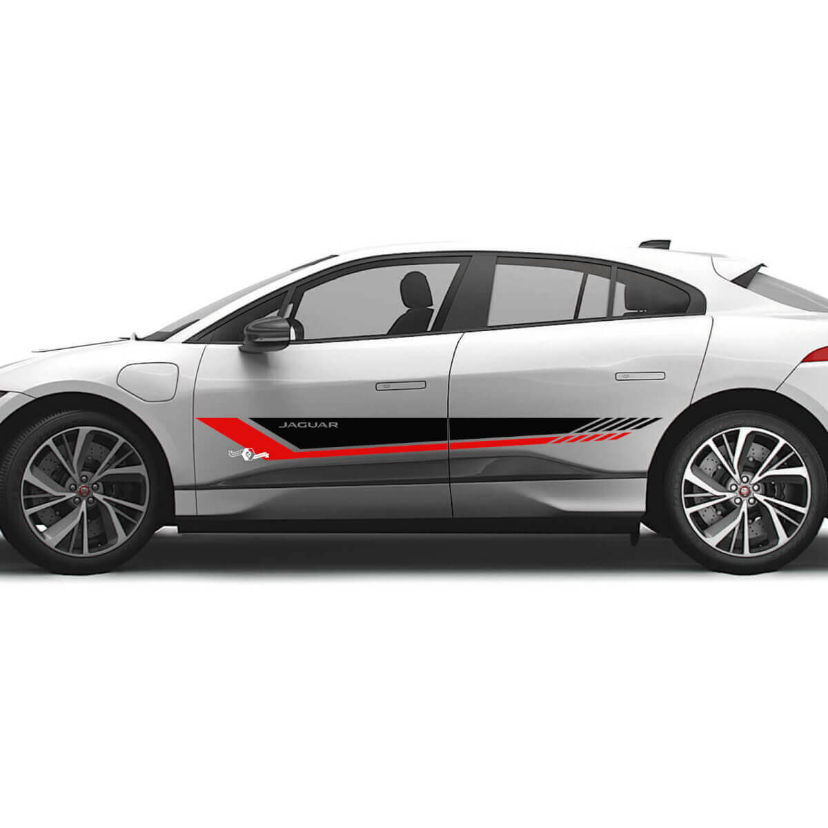 Jaguar I-Pace Side Dual Colour Stripes Graphics Doors Decal Logo Lines Sticker
