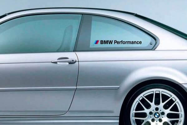 PAIR BMW Performance M3 M5 E34 E36 E39 E46 E60 E70 E90 Window Decal sticker logo
