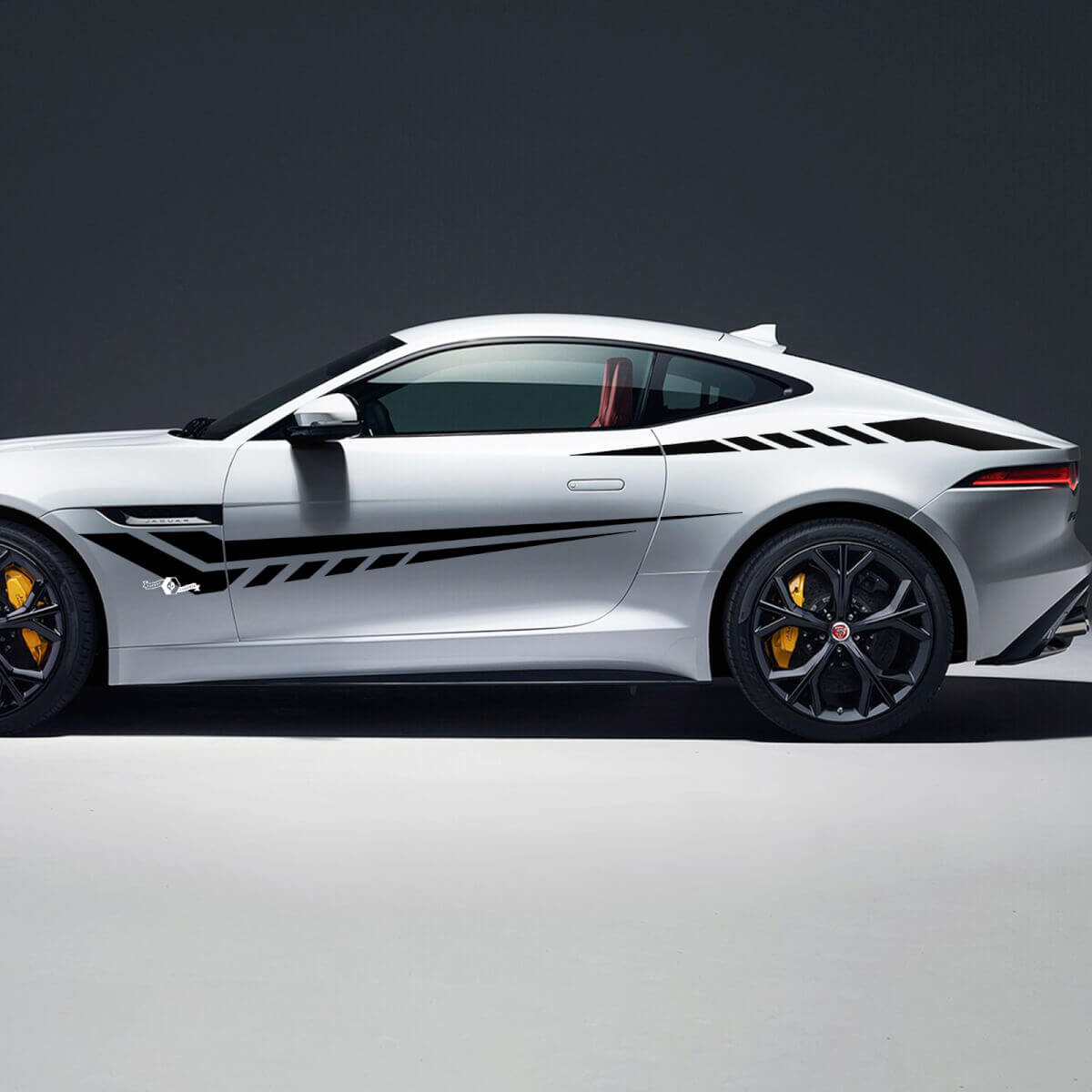 Jaguar F-Type R Side Strobe Stripes Racing Graphics Doors decal Logo sticker

