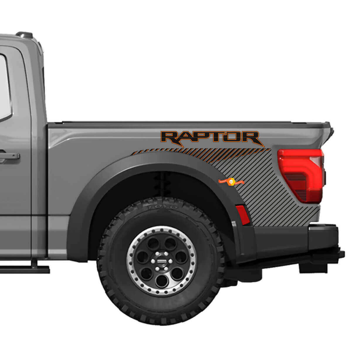 Dinosaur Bedside Stripes Vinyl Decal Kit for Musclecar truck power truck R 