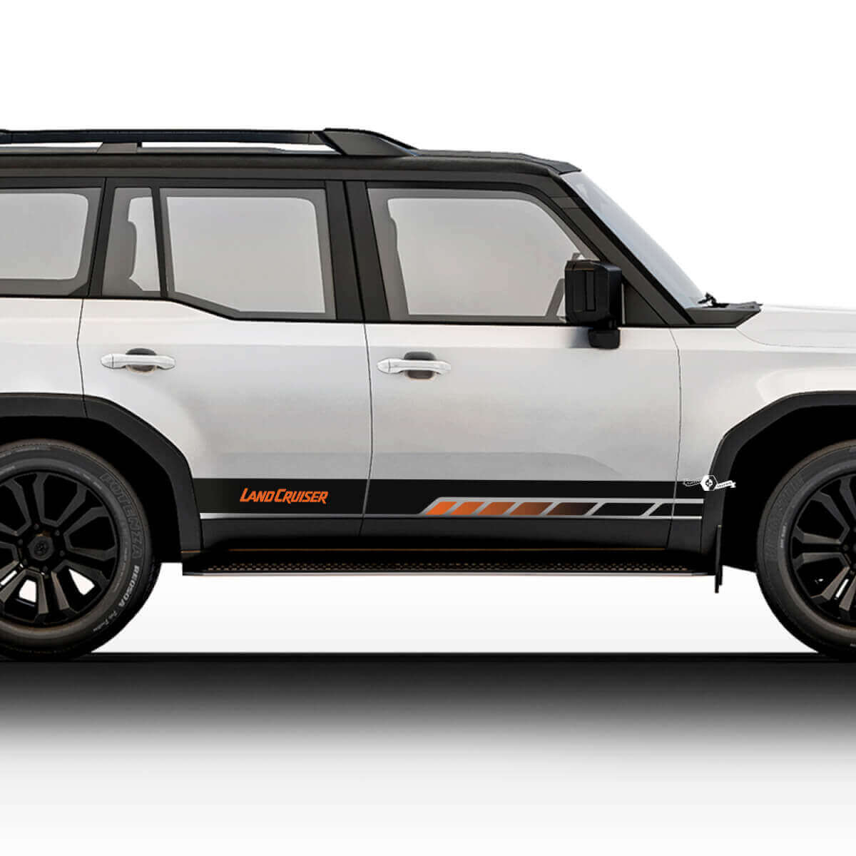 Lettres Vinyle Graphiques Bandes Vintage Kit d'Autocollants Décalcomanies Pour Toyota Land Cruiser