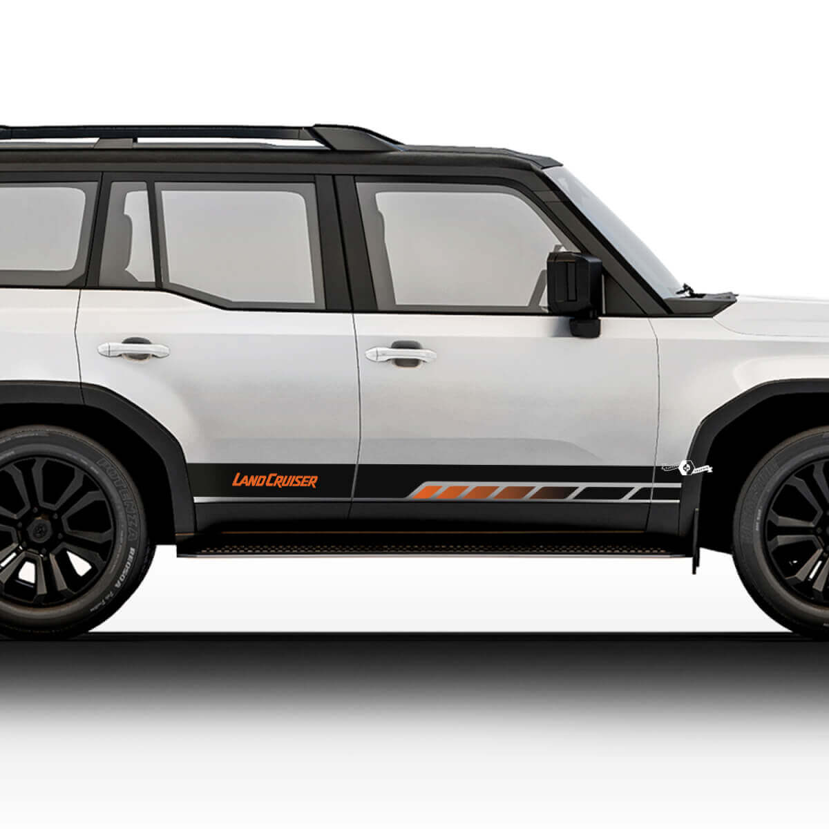 Toyota Land Cruiser Vintage Style Stripes Stickers Decals Vinyl Graphic Stickers Decals Kit
