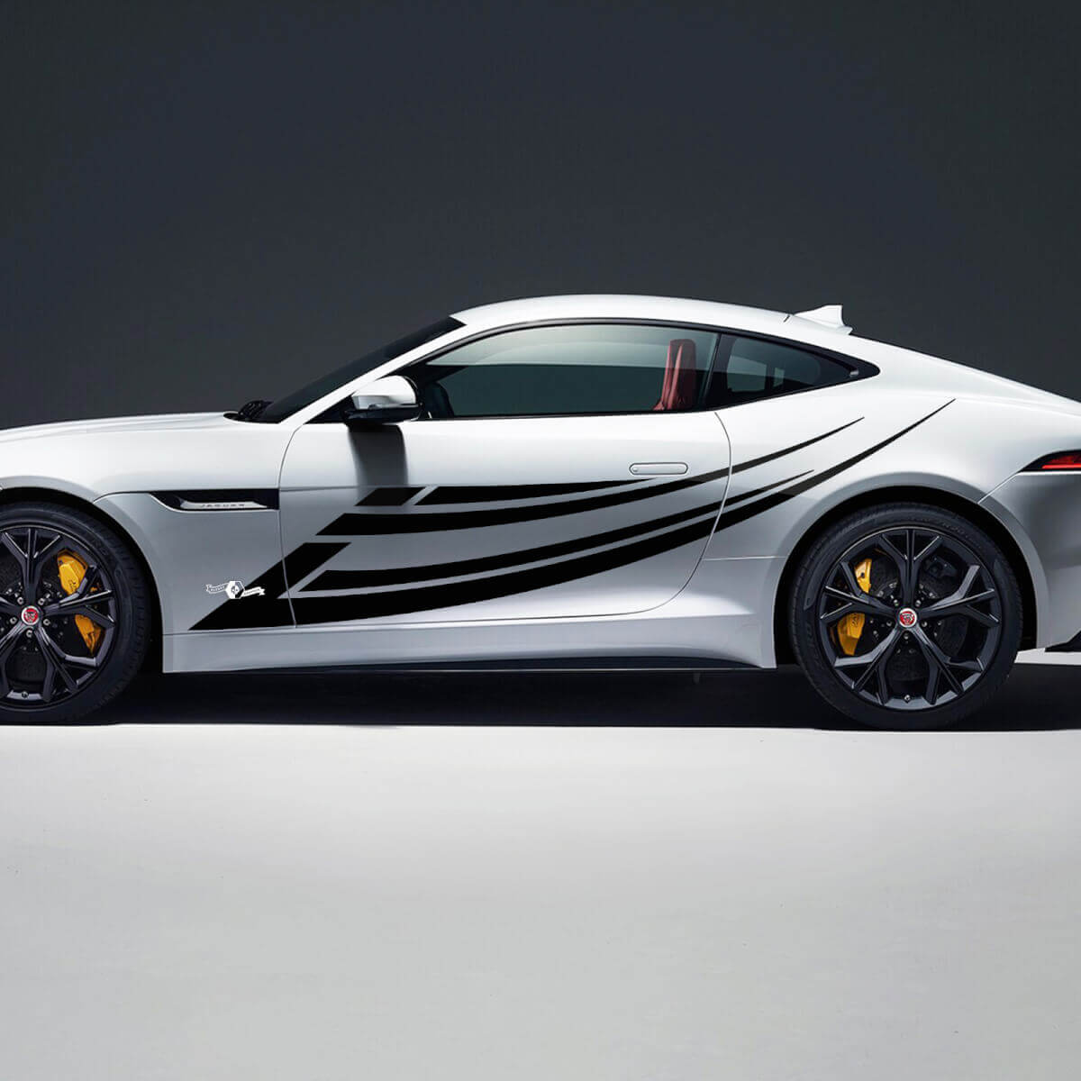 2x Jaguar F-Type R Side Racing Graphics Doors Side Secal Vinyl Sticker
