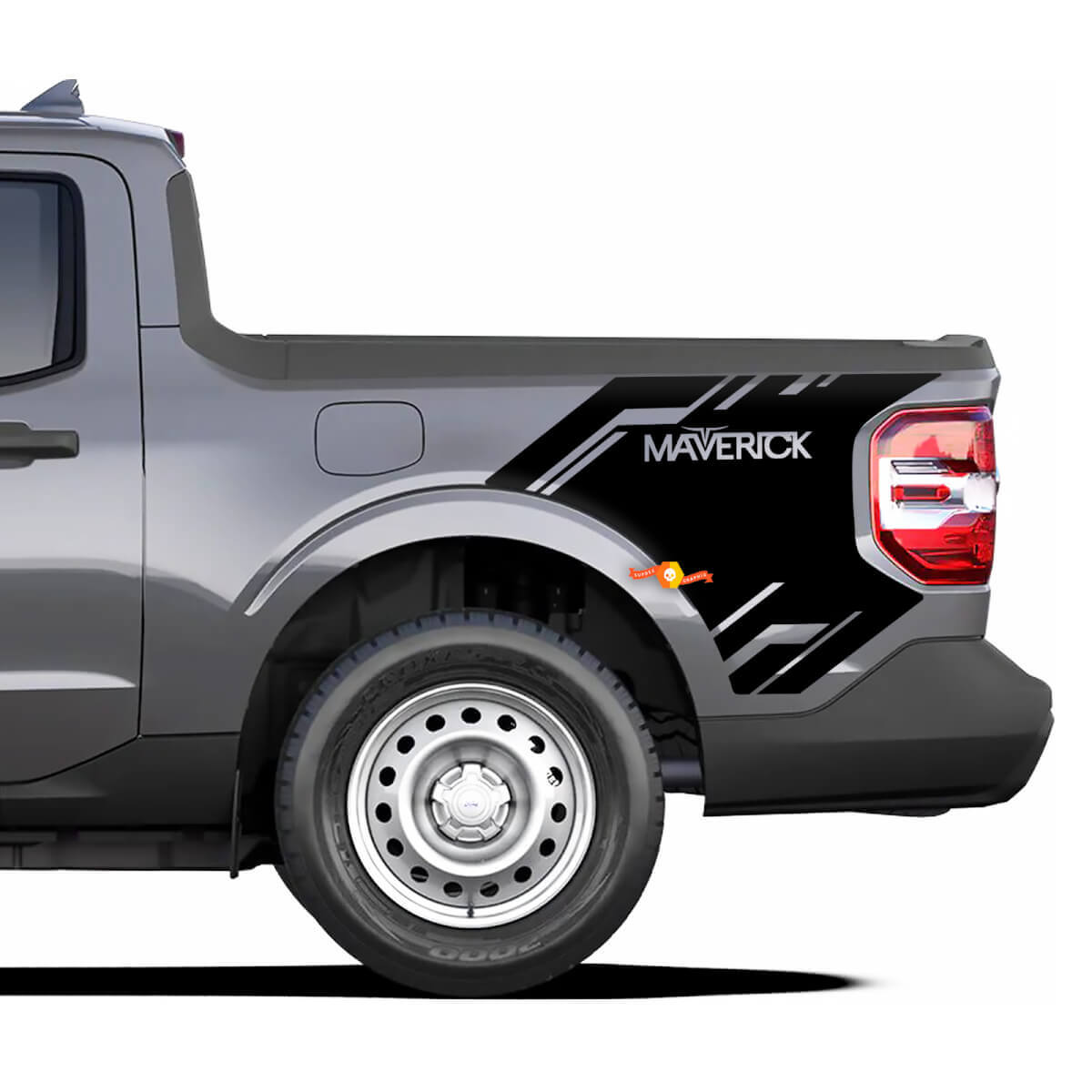 Adhesivos Vinilo Logo Lateral de Cama 2 Gráficos para Ford Maverick