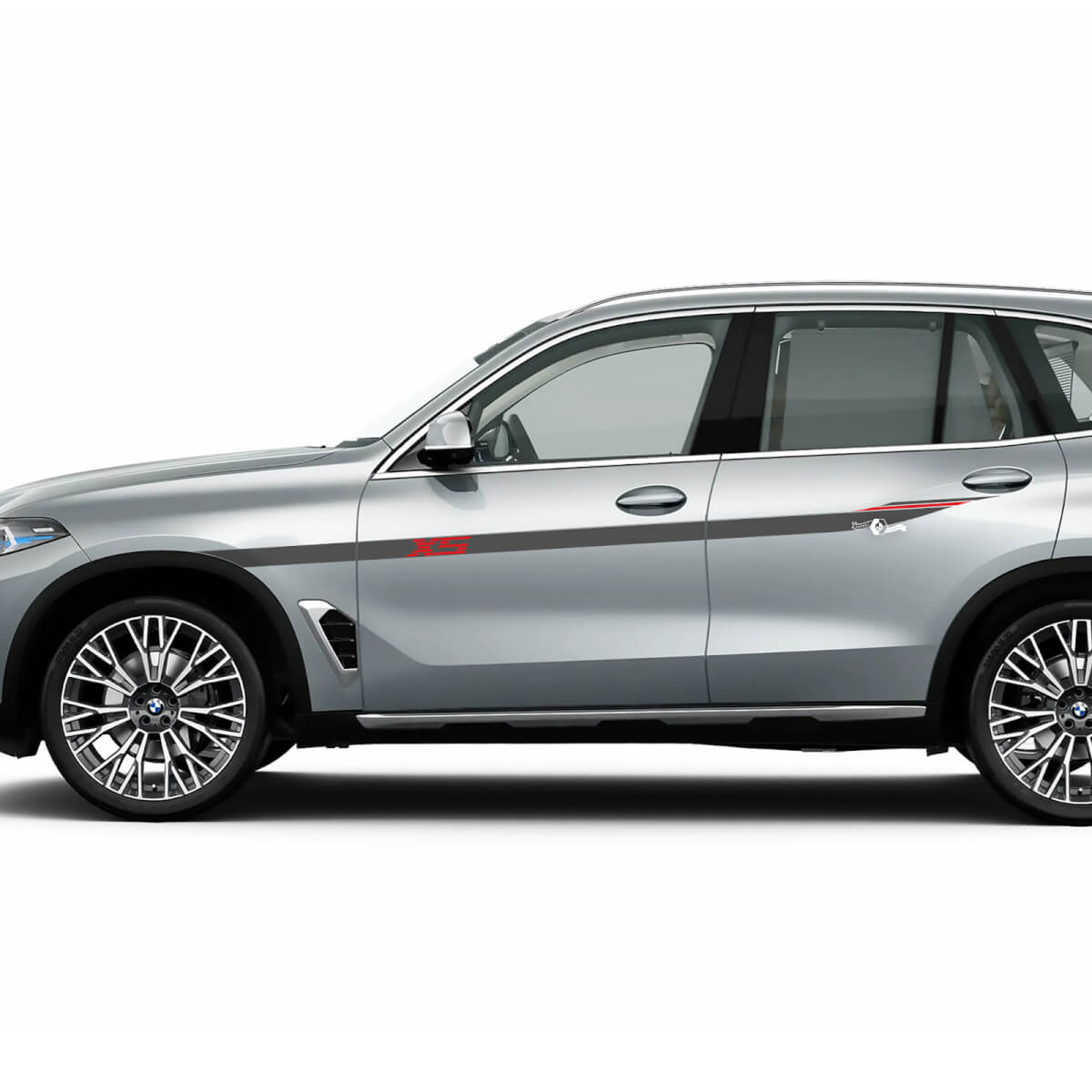 Accent X5 Logo Side Stripe Sticker Decal Kit for BMW X5 G05 – Custom Vinyl Graphics

