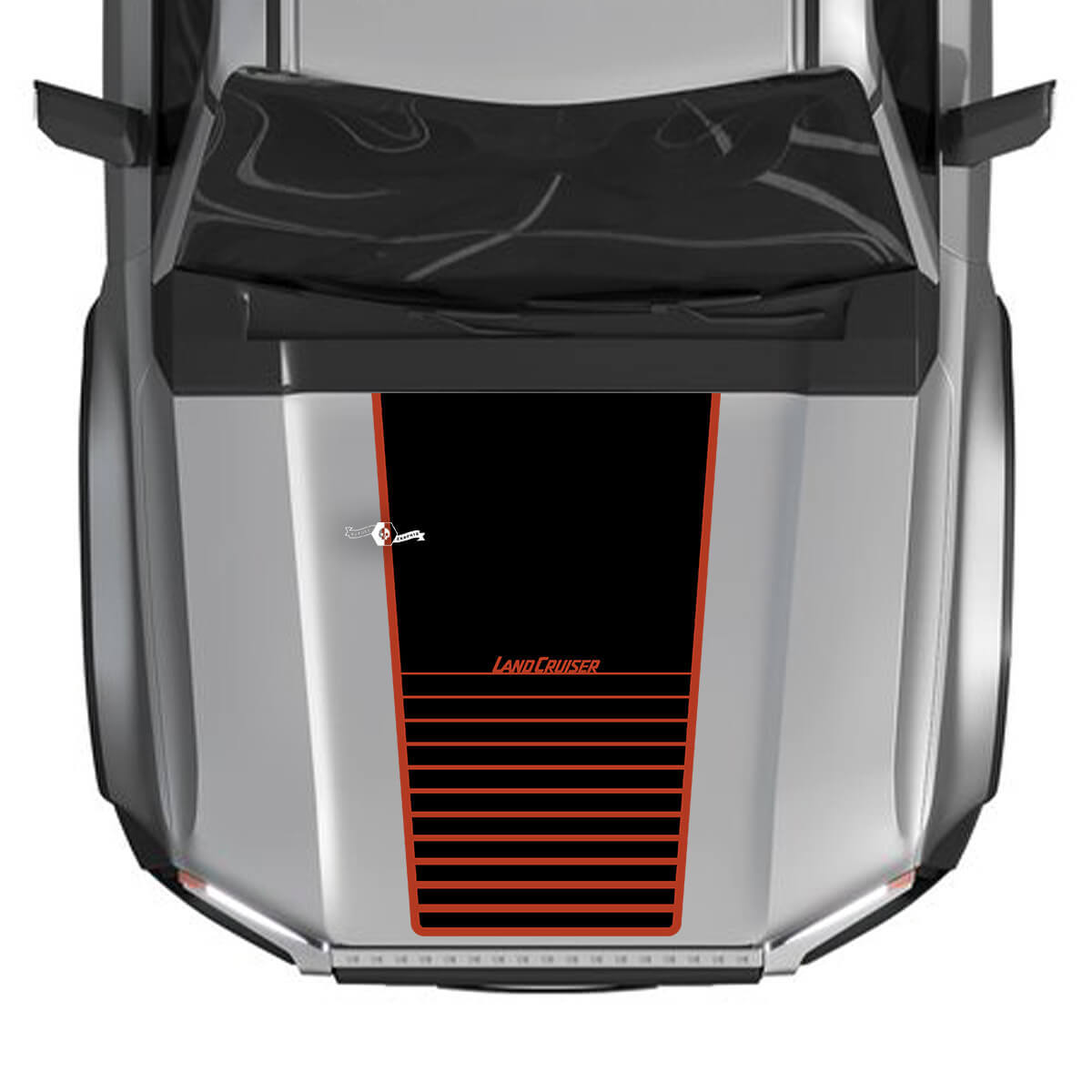 2024 Toyota Land Cruiser Prado Hood Strobe Decals Vinyl Graphic Decals 2 Colors
