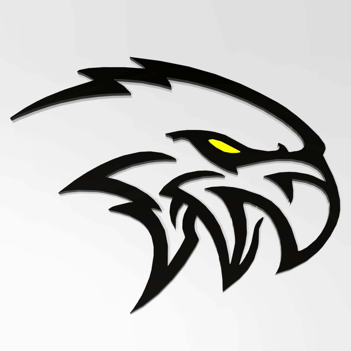 SRT Trackhawk with Yellow Eye 3D Badge - Custom Fender Emblem for Jeep Grand Cherokee Trackhawk
