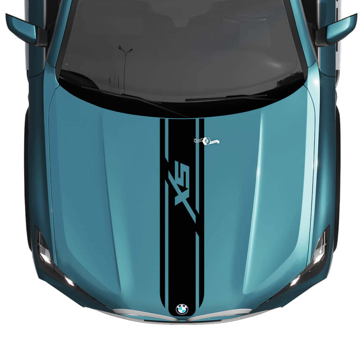 BMW X5 G05 Hood Custom Stripe Sticker Decal - Vinyl Graphics for a Sleek, Sporty Look
