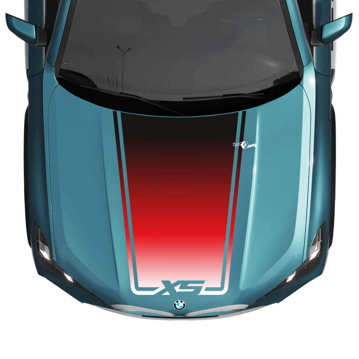 BMW X5 G05 Hood Wrap Accent Central Decal - Vinyl Graphics Stickers
