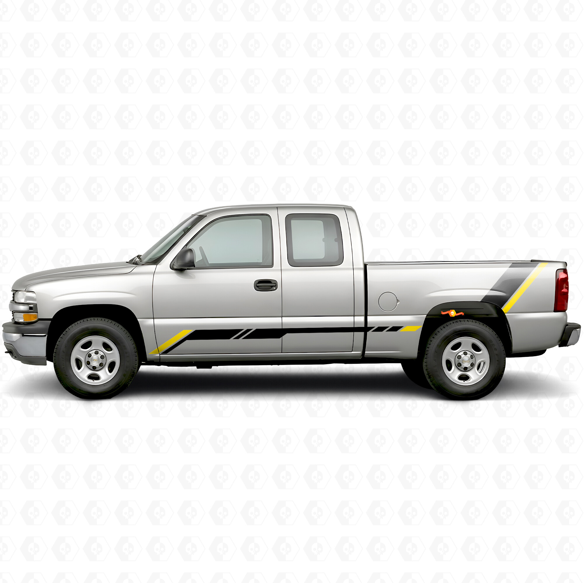 Rising Accent Door & Bedside Vinyl Stripes for Chevrolet Silverado 1500 GMT800 1999-2007