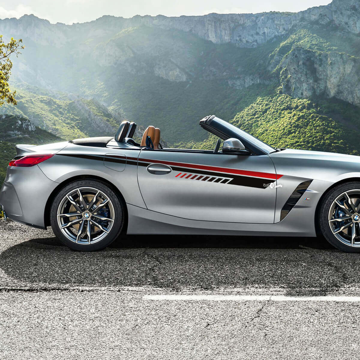 Side Accents Strobe Door Stripes Vinyl Decal Sticker fit to BMW Z4
