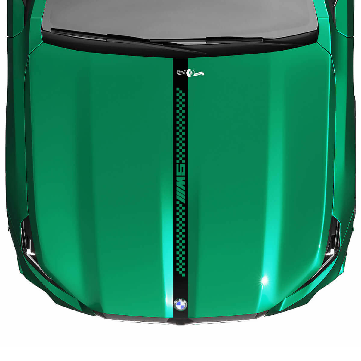 M5-Style Central Hood Stripe Vinyl Decal for BMW 5 Series G60 M5 G90