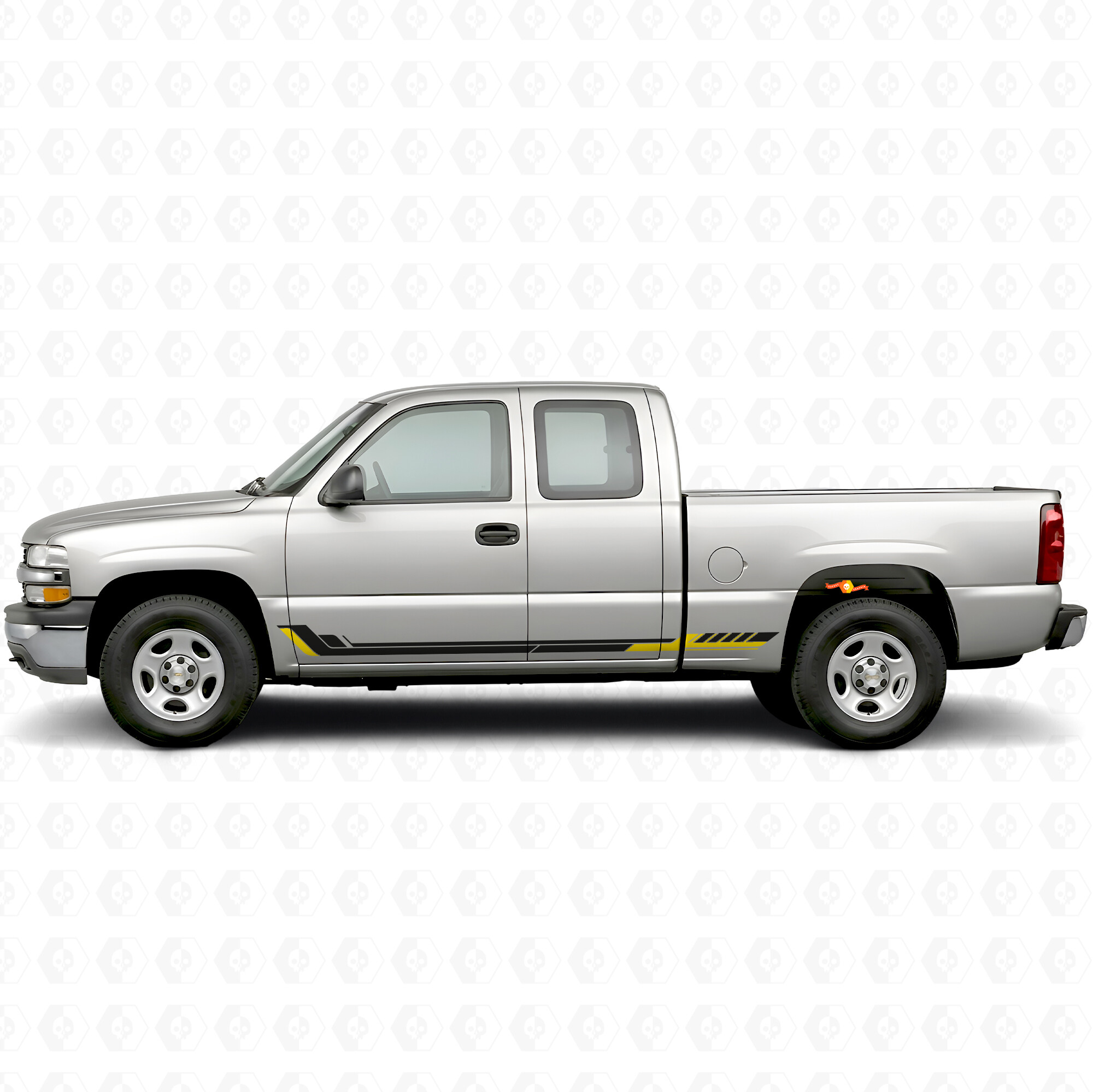 Racing Line Door & Rocker Panel Vinyl Stripes for Chevrolet Silverado 1500 GMT800 1999-2007