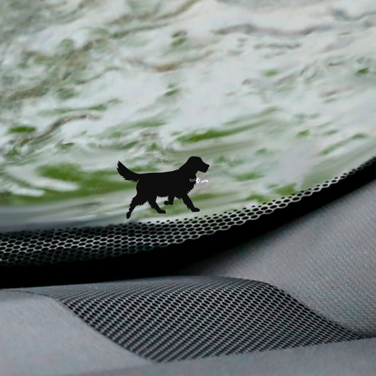 Dog laboratory retriever Windshield Easter Egg Corner Decal - Custom Vinyl Graphic
