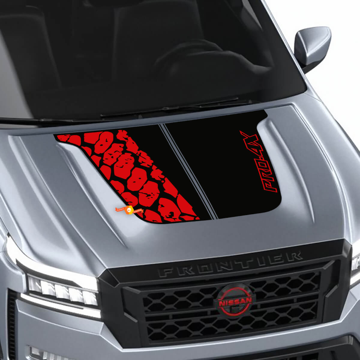 Nissan Frontier 4X Pro-4x Hood Decal Vinyl Off-Road Blackout Graphic Decals Sticker 2 colors

