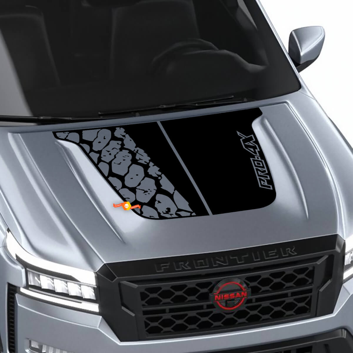 Nissan Frontier 4X Pro-4x Hood Decal Vinyl Tire Track Blackout Graphic Decals Sticker
