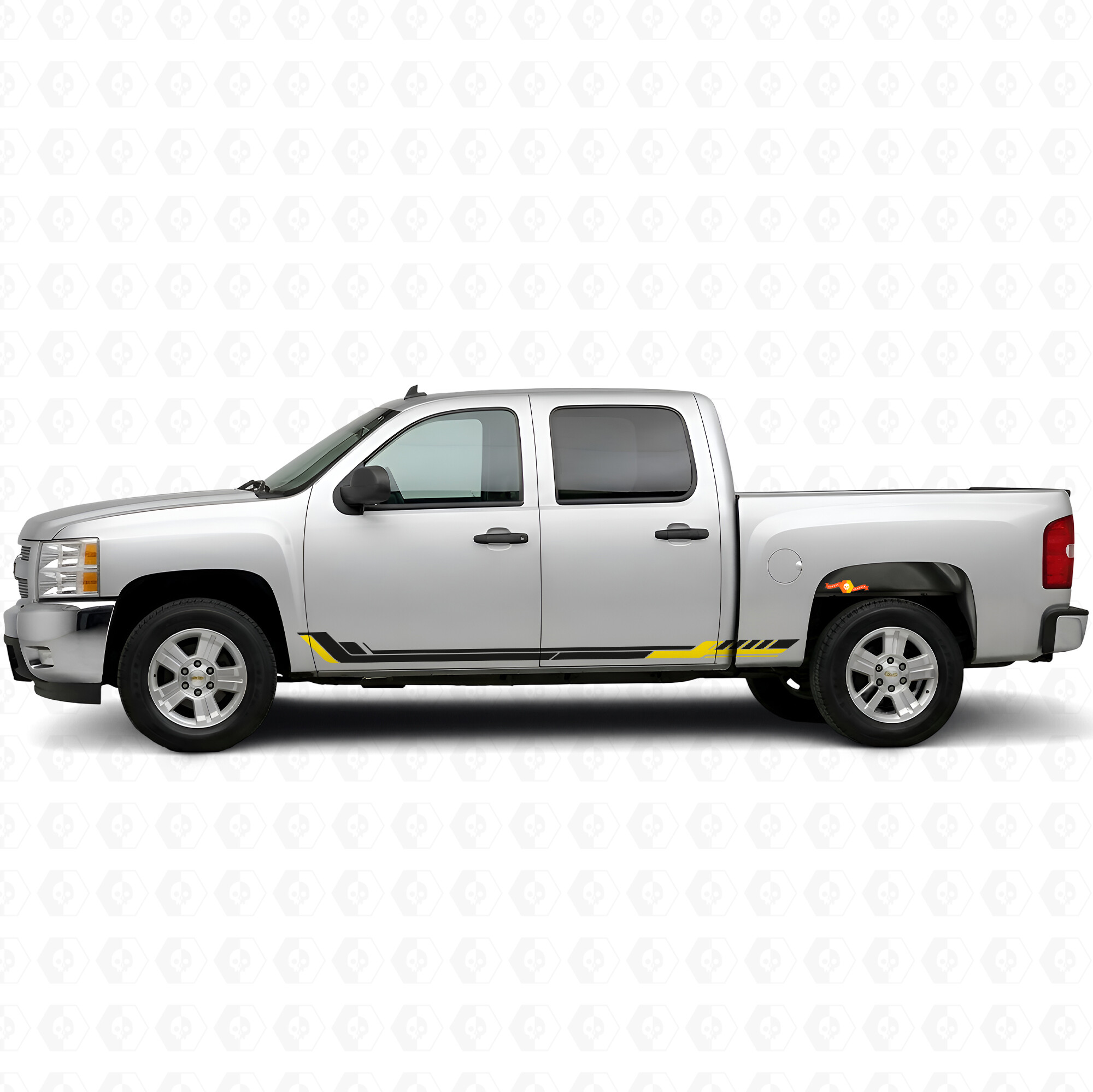 Racing Line Door & Rocker Panel Vinyl Stripes for Chevrolet Silverado 1500 GMT900 2007-2013