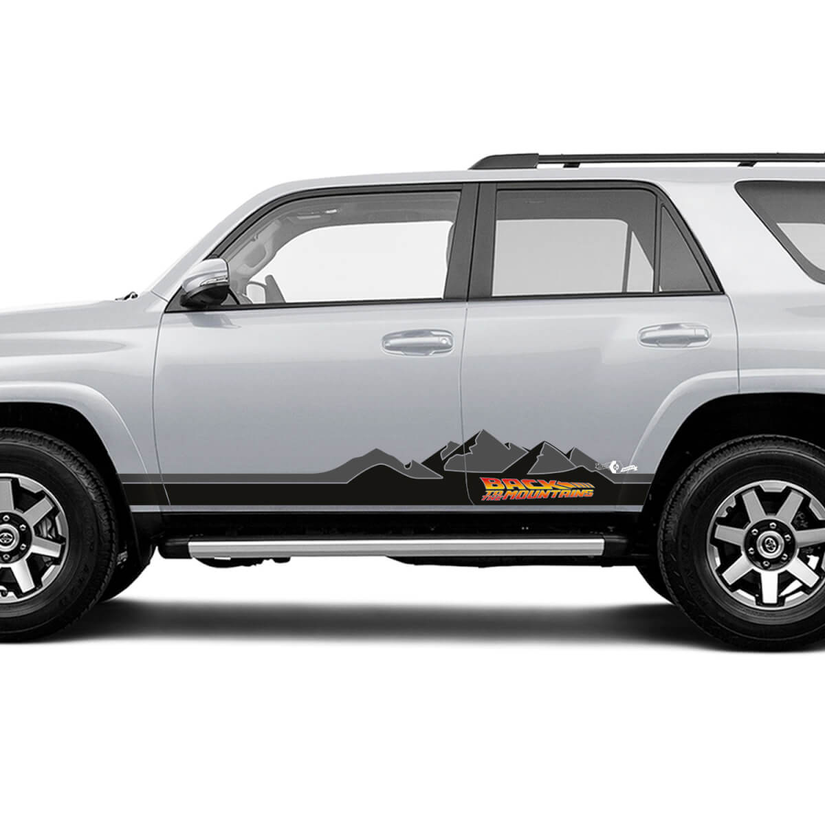 Back To The Mountains Side Door Rocker Panel Vinyl Decals Stickers for Toyota Trucks 2
