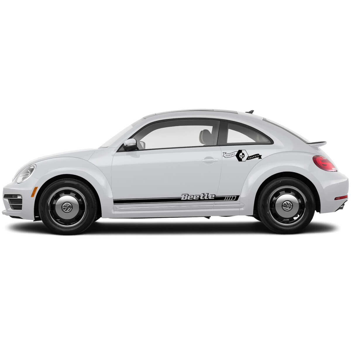 Volkswagen Beetle Side Doors Rocker Panel Vinyl Stripes Decals Stickers 2
