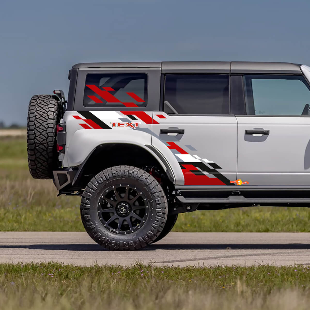 Rear Side Panel Vinyl Decal Sticker Graphics Kit fit fit Musclecar horse power truck Style
