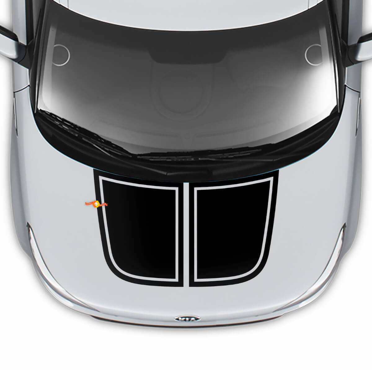 Hood Decal Wrap Vinyl Decals Graphics Stickers for Kia Soul