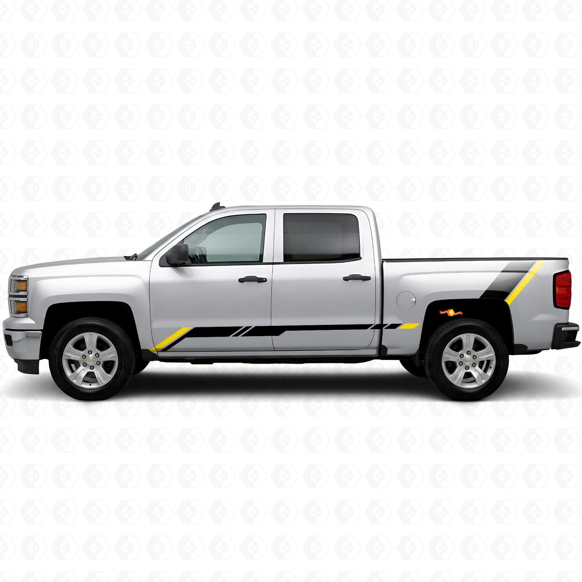 Rising Accent Door & Bedside Vinyl Stripes for Chevrolet Silverado 1500 K2XX 2014-2019