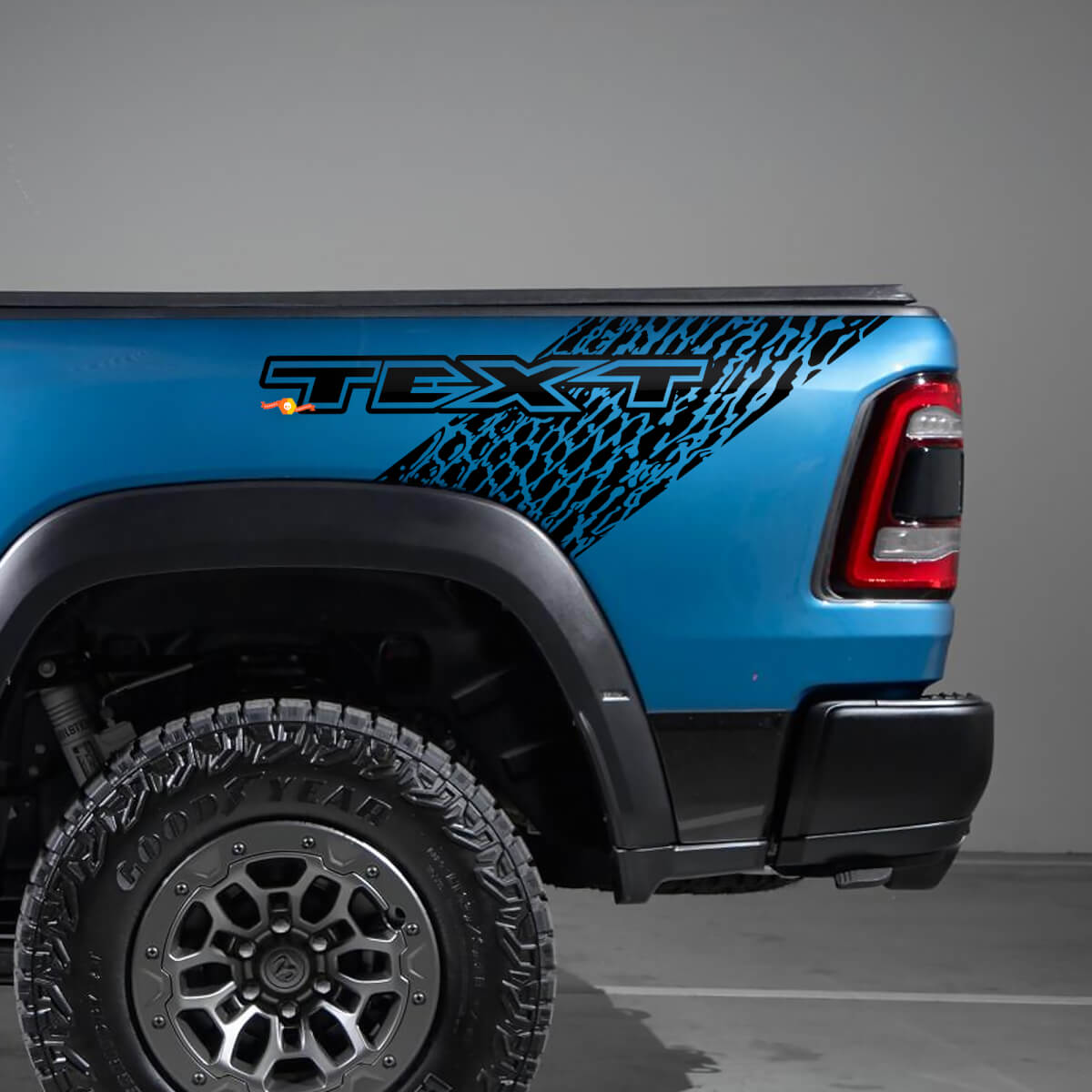 Dinosaur Skin Style Hood and Rear Side Vinyl Decal Kit for Dodge Ram