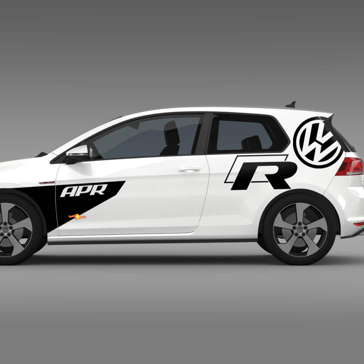 Autocollant vinyle graphique côté droit logo Arp Vw pour Volkswagen Golf R Gti