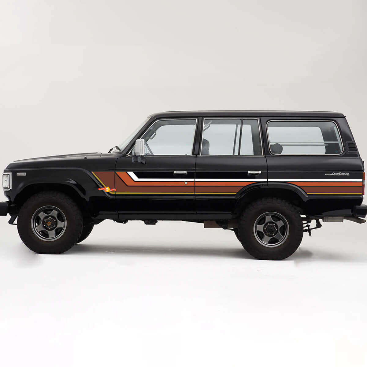 Vintage Stripes Side Vinyl Decal Kit for Toyota Land Cruiser 60 Series