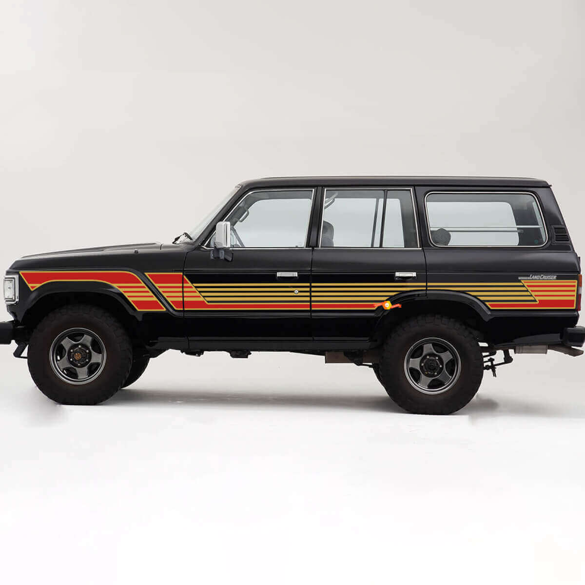 Retro Style Stripes Side Vinyl Decal Kit for Toyota Land Cruiser FJ60 FJ62 1982-91