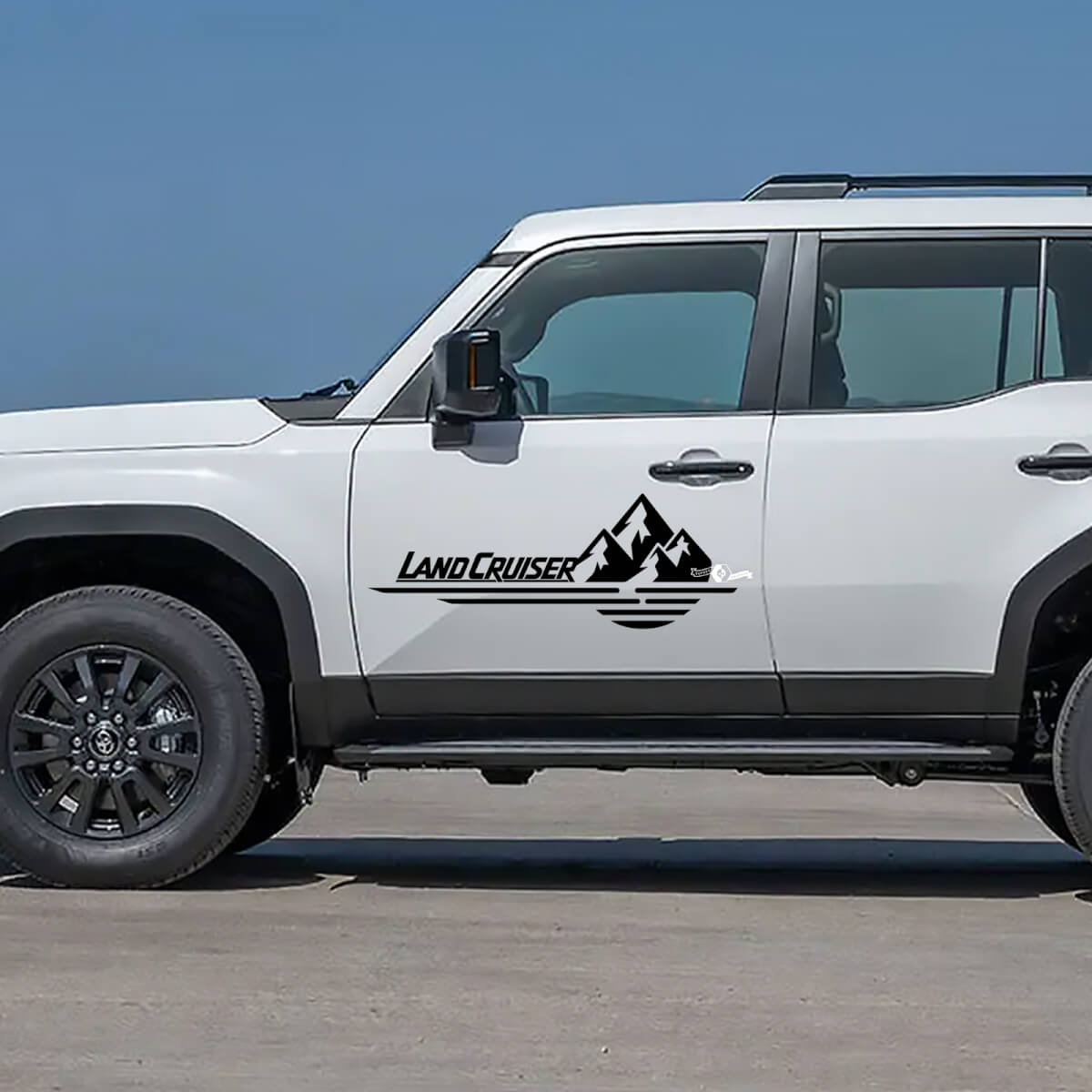 Toyota Land Cruiser Nature Scene Mountains Doors Decals Vinyl Stickers Graphic
