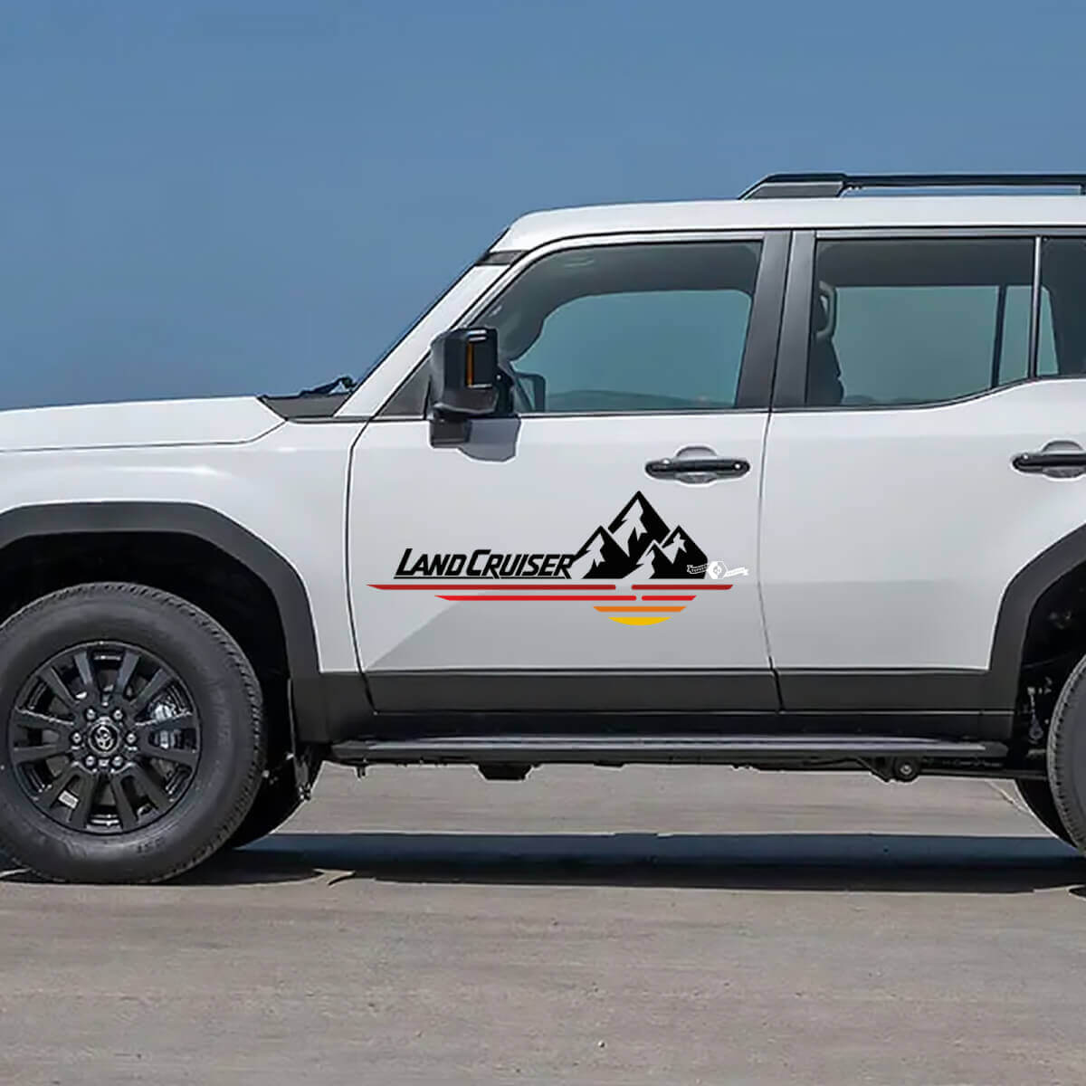 Toyota Land Cruiser Nature Scene Mountains Doors Decals Vinyl Stickers Graphic 2
