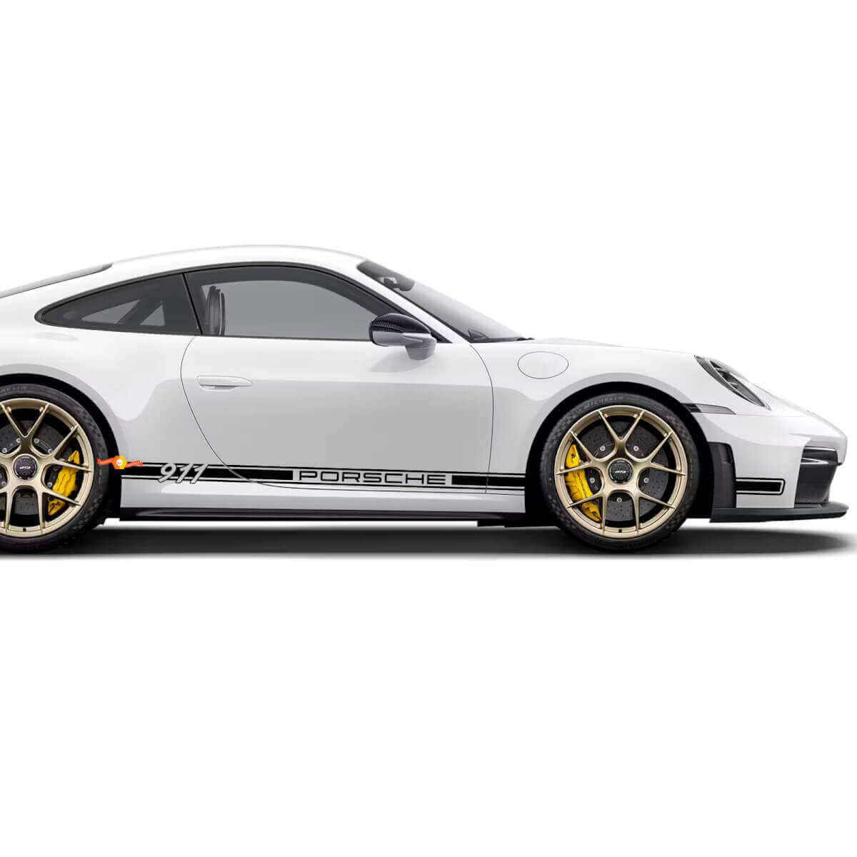 Porsche Lettering Side Door Stripes Decal Sticker 2 For Porsche 911
