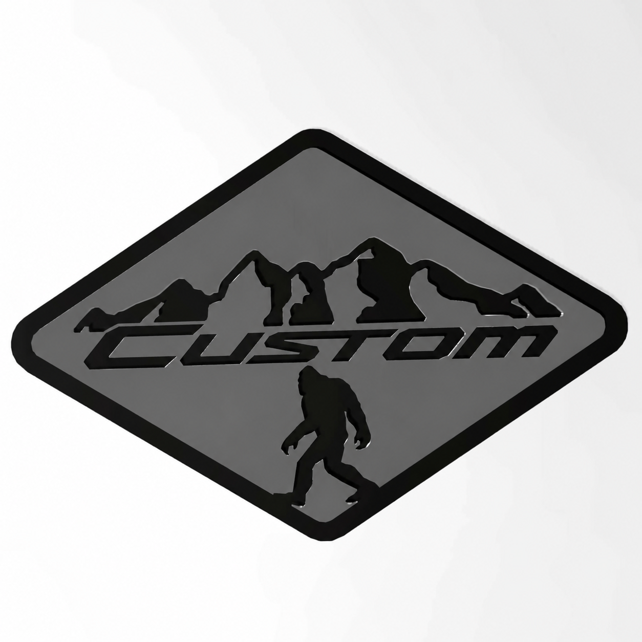 Wildtrak Custom Mountains Bigfoot 3D Fender Tailgate Badge for Ford Bronco