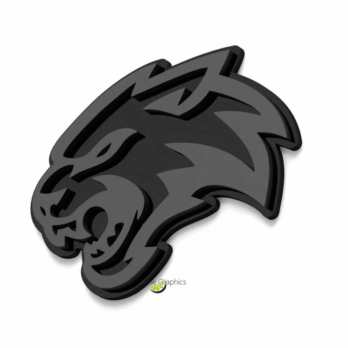 Custom 3D Badge WildCat Fender Badges Tailgate Emblem Front Grille Badge for Dodge like Hellcat