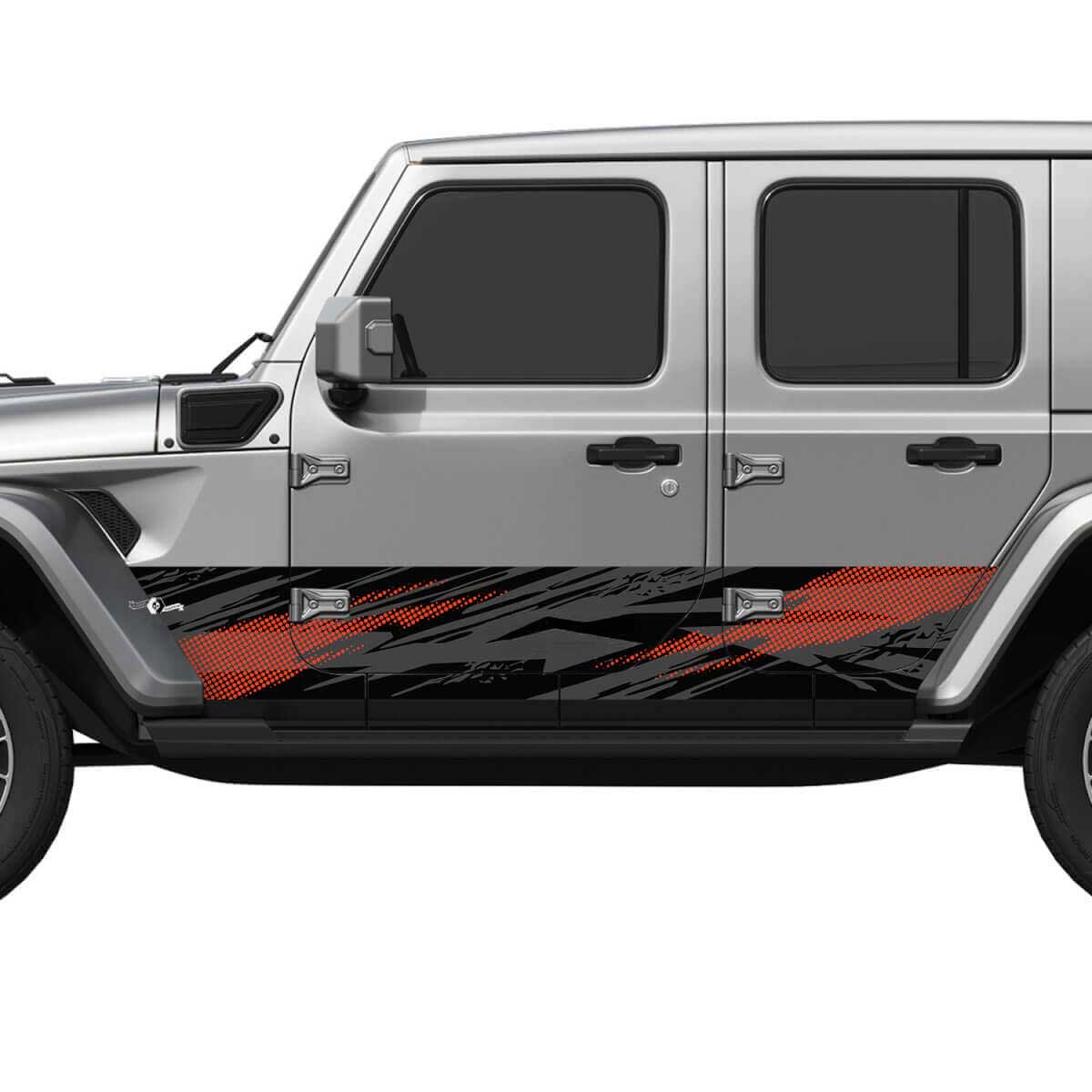Autocamouflage Splash Side Doors Vinyl Decal Sticker 3 for Jeep Wrangler