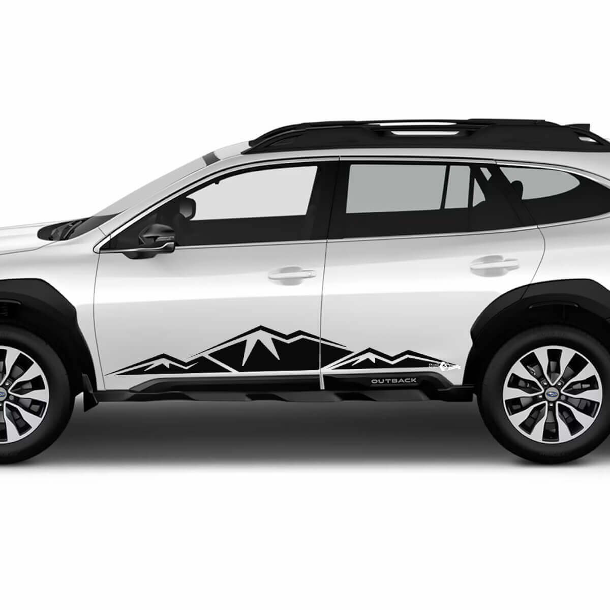 Side Rocker Panel Mountains Vinyl Sticker Decal Graphic for Suba Outback

