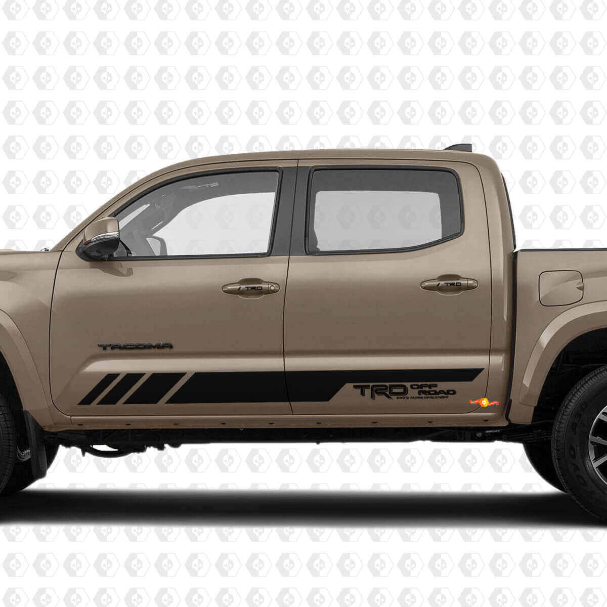 TRD Off Road Style Door Stripe and Handle Vinyl Decal Kit for Toyota Tacoma Tundra